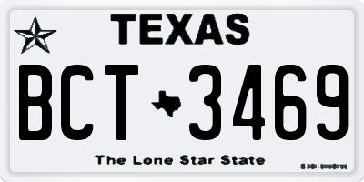 TX license plate BCT3469