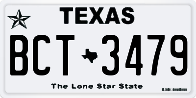 TX license plate BCT3479