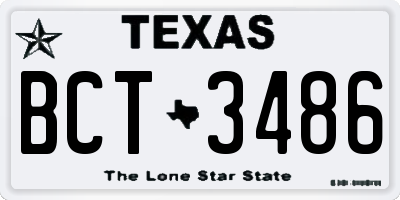 TX license plate BCT3486