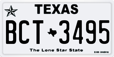 TX license plate BCT3495