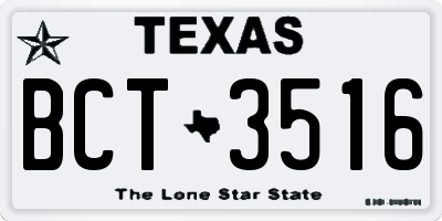 TX license plate BCT3516