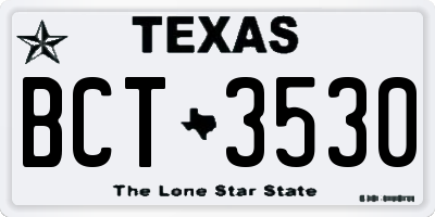 TX license plate BCT3530