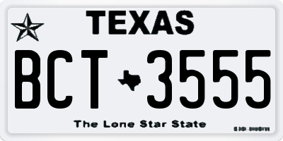 TX license plate BCT3555