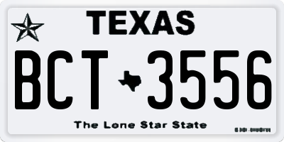 TX license plate BCT3556