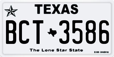 TX license plate BCT3586