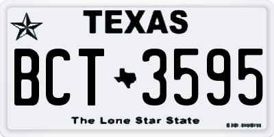 TX license plate BCT3595