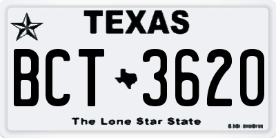 TX license plate BCT3620