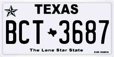 TX license plate BCT3687