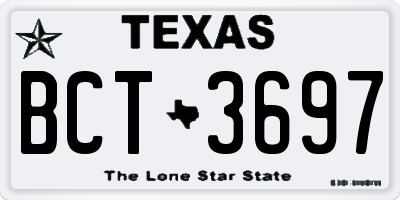 TX license plate BCT3697