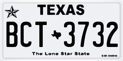 TX license plate BCT3732