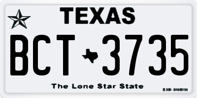 TX license plate BCT3735