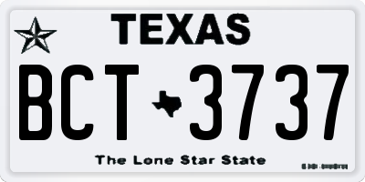 TX license plate BCT3737