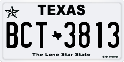 TX license plate BCT3813