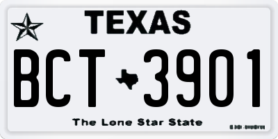 TX license plate BCT3901