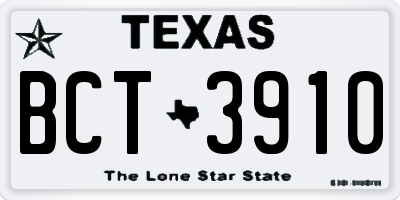 TX license plate BCT3910