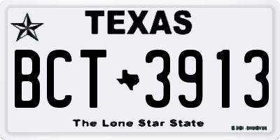 TX license plate BCT3913