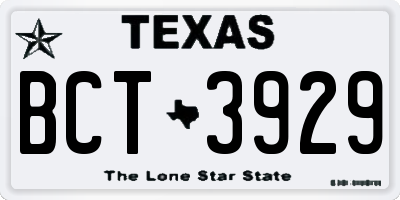 TX license plate BCT3929