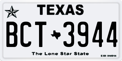 TX license plate BCT3944