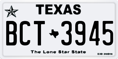TX license plate BCT3945