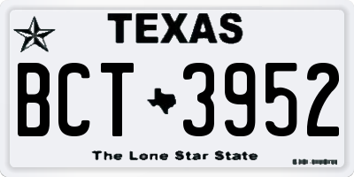 TX license plate BCT3952