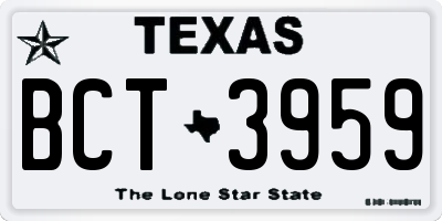 TX license plate BCT3959