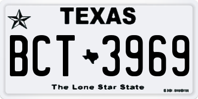 TX license plate BCT3969
