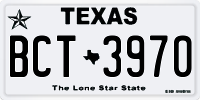 TX license plate BCT3970
