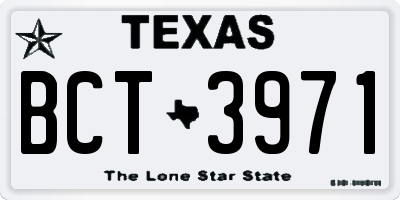 TX license plate BCT3971