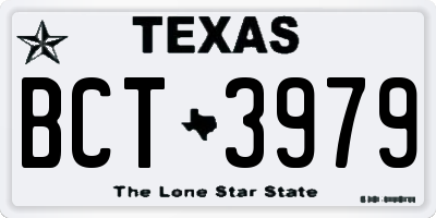 TX license plate BCT3979