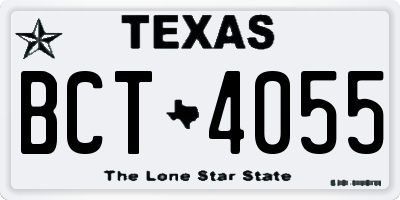 TX license plate BCT4055