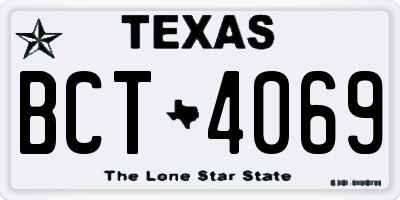 TX license plate BCT4069