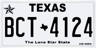 TX license plate BCT4124