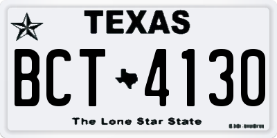 TX license plate BCT4130