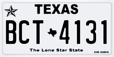 TX license plate BCT4131