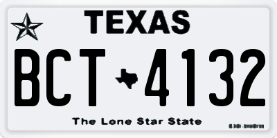 TX license plate BCT4132