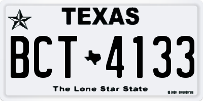 TX license plate BCT4133
