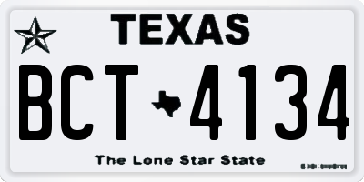 TX license plate BCT4134