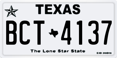 TX license plate BCT4137