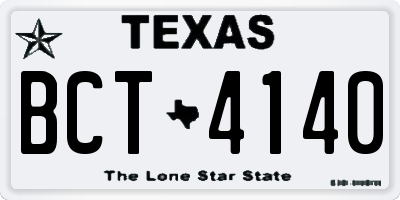 TX license plate BCT4140