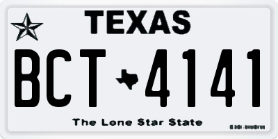 TX license plate BCT4141