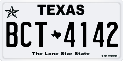TX license plate BCT4142