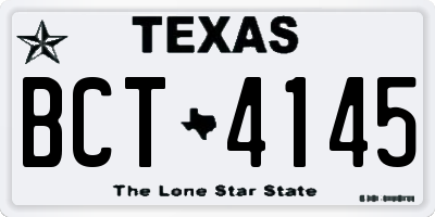 TX license plate BCT4145