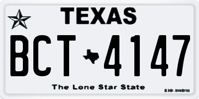 TX license plate BCT4147