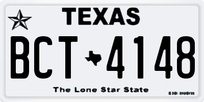 TX license plate BCT4148