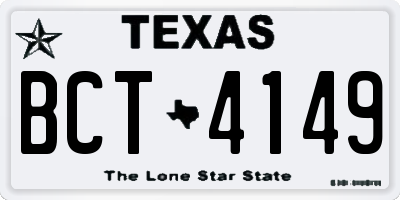TX license plate BCT4149