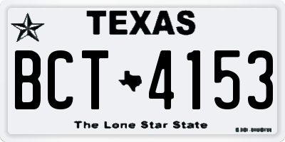TX license plate BCT4153