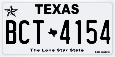 TX license plate BCT4154
