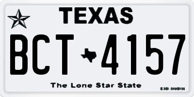 TX license plate BCT4157