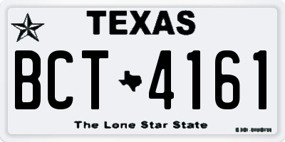 TX license plate BCT4161