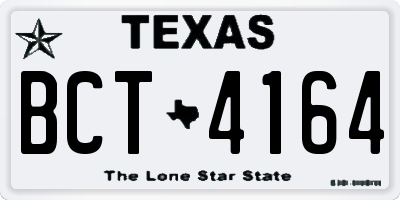 TX license plate BCT4164